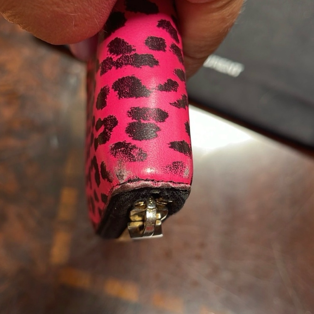 Saint Laurent Pink and Black Leopard Long Wallet - Picture 5 of 8